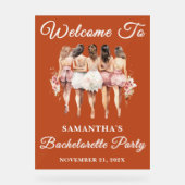 Boho Script Herfst vrijgezellenfeest welkom Acryl Bord (Voorkant)