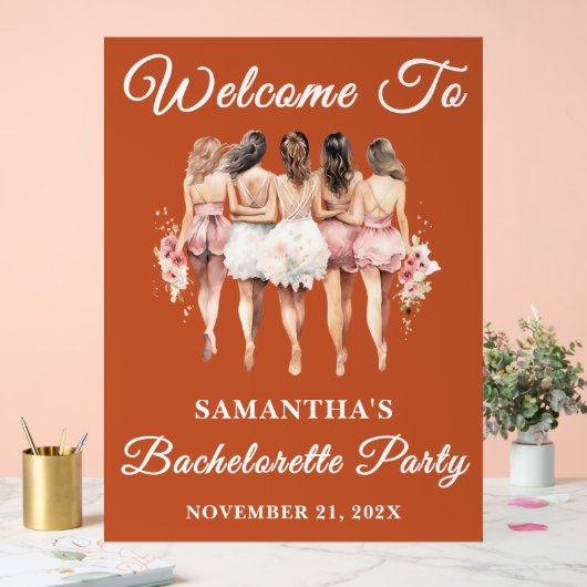 Boho Script Herfst vrijgezellenfeest welkom Acryl Bord (Huwelijk)