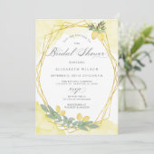 Boho Script Lemon Citrus Zomer Vrijgezellenfeest Kaart (Staand voorkant)