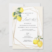 Boho Script Lemon Citrus Zomer Vrijgezellenfeest Kaart (Voorkant)