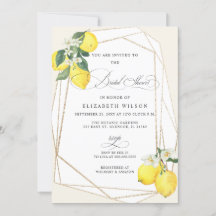 Boho Script Lemon Citrus Zomer Vrijgezellenfeest