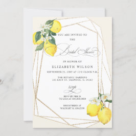 Boho Script Lemon Citrus Zomer Vrijgezellenfeest Kaart