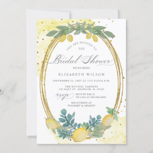 Boho Script Lemon Citrus Zomer Vrijgezellenfeest Kaart