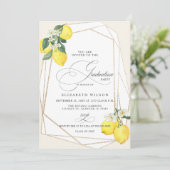 Boho Script Lemon Zomer Foto Afstuderen Kaart (Staand voorkant)