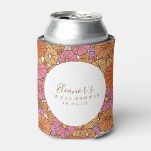 Boho Script Oker Roze Bloemstuk Bruidsdouche Custo Blikjeskoeler