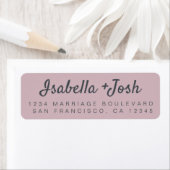 Boho Script Pastel Paars Wedding Return Address Etiket (Insitu)