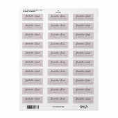Boho Script Pastel Paarse Trouwdatum Retouradres Etiket (Full Sheet)