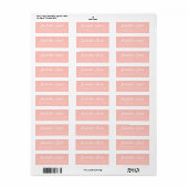 Boho Script Pastel Roze Trouw Retouradres Etiket (Full Sheet)