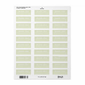 Boho Script Pastelgroene Huwelijksretouradres Etiket (Full Sheet)