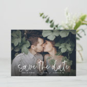 Boho Script Photo Overlay Save the Date (Staand voorkant)