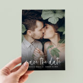 Boho Script Photo Overlay Save the Date
