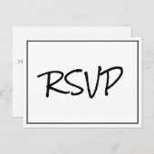 Boho Script RSVP-Briefkaart Briefkaart (Voorkant / Achterkant)