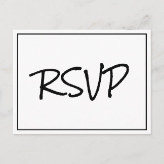 Boho Script RSVP-Briefkaart Briefkaart
