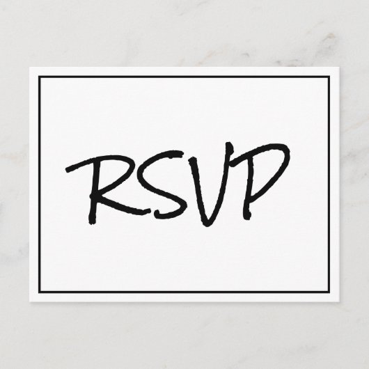 Boho Script RSVP-Briefkaart Briefkaart (Voorkant)