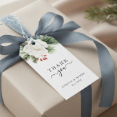 Boho Script Typografie Evergreen Wedding Bedankt Cadeaulabel