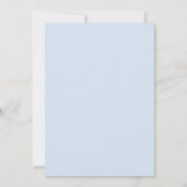 Boho Script Zachte Blauwe Moderne Bruidsuitnodigin Kaart (Achterkant)