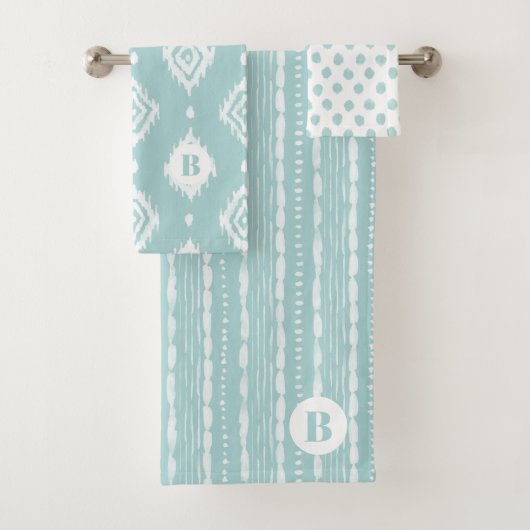 BOHO Seafoam Green Mix-and-Match Bad Handdoek (Insitu)