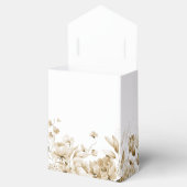 Boho Sepia Waterverf Bloemen Tent Favor Box Bedankdoosjes (Geopend)