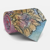 Boho Shabby Chic Flower Garden Waterverf Stropdas (Opgerold)