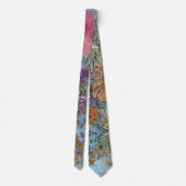 Boho Shabby Chic Flower Garden Waterverf Stropdas (Achterkant)