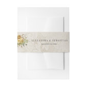 Boho  Shabby Chic Goud Rozen Uitnodigingen Wikkel (Voorkant Voorbeeld)