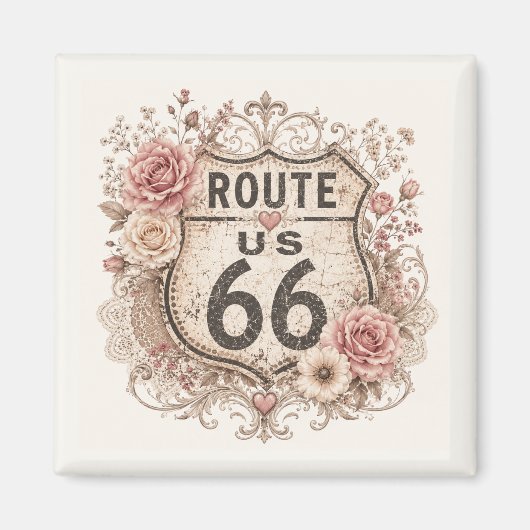 Boho Shabby Chic Mother Road Aandenken Magneet (Voorkant)