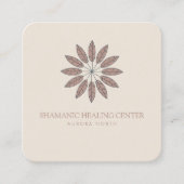 Boho Shamanic Healing Custom Name Vierkante Visitekaartje (Voorkant)