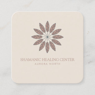 Boho Shamanic Healing Custom Name Vierkante Visitekaartje
