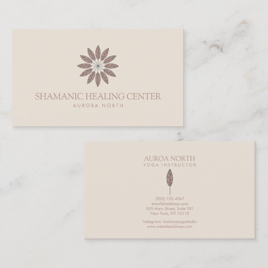 Boho Shamanic Healing Custom Name Visitekaartje (Voorkant / Achterkant)