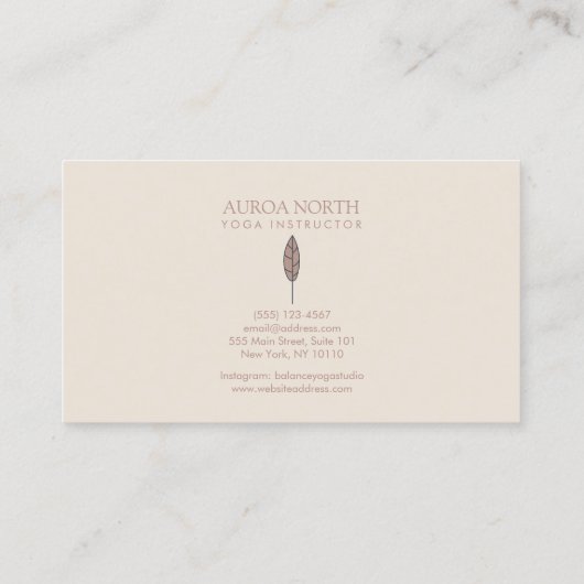 Boho Shamanic Healing Custom Name Visitekaartje (Achterkant)