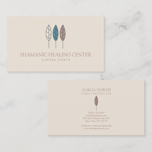 Boho Shamanic Healing Custom Name Visitekaartje (Voorkant / Achterkant)