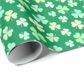 Boho Shamrock Klaver Pastel Groen Blad Bloemen Coo Cadeaupapier (Rol Hoek)