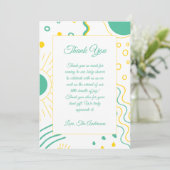 Boho Shape Baby shower Bedankkaart (Staand voorkant)