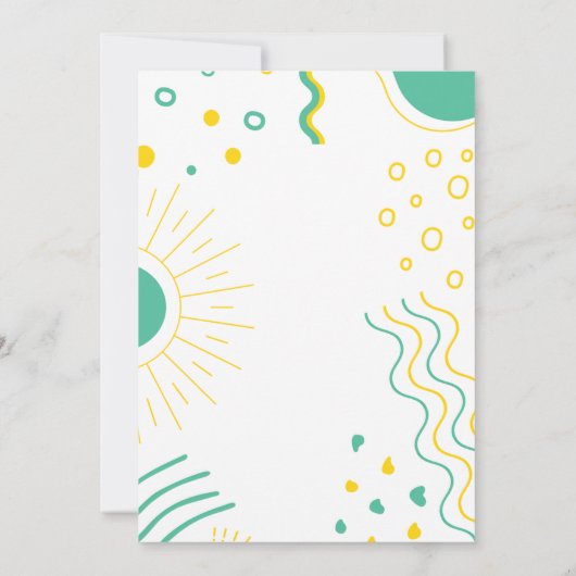 Boho Shape Baby shower Bedankkaart (Achterkant)