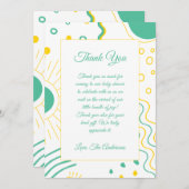 Boho Shape Baby shower Bedankkaart (Voorkant / Achterkant)