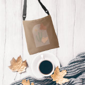 Boho Shapes Abstract Beige Terracotta Sun Cactus Crossbody Tas