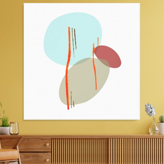 Boho Shapes Canvas Afdruk (Insitu (Woonkamer))