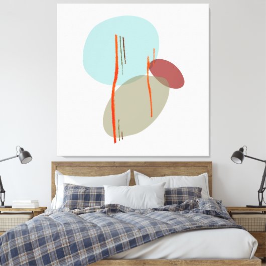 Boho Shapes Canvas Afdruk (Insitu (Slaapkamer))