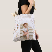 Boho Shapes en Name with Photo Arch Tote Bag (Dichtbij)