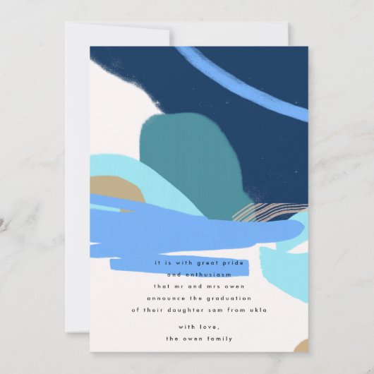 Boho Shapes Modern Photo School Afstudeerder Aankondiging (Achterkant)