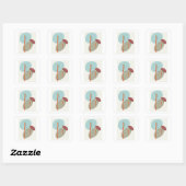 Boho Shapes Vierkante Sticker (Vel)
