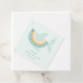 Boho Shark Baby shower Bedankjes Labels (In situ)