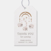 Boho Sheep Mobile Baby shower / Verjaardag Dank u Cadeaulabel (Voorkant)
