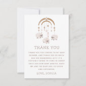 Boho Sheep Mobile | Kaart met neutraal Baby shower (Voorkant)