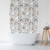 Boho Sheep Rainbow Print Douchegordijn