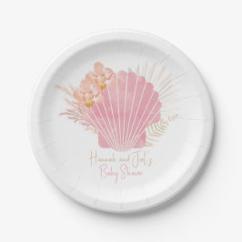 Boho Shell Baby Meisje Baby shower Papier Bord