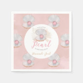Boho Shell Roze Parel Oceaan Baby shower Servet (Voorkant)