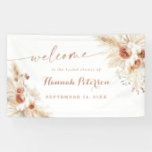 Boho Shower Pampas Grass Welcome Sign Banner (Horizontaal)