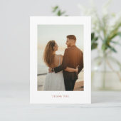 Boho Sienna Terracotta Floral Wedding Bedankkaart (Staand voorkant)