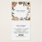 Boho Sieraden Designer Floral Square Display Kaart (Voorkant /achterkant)
